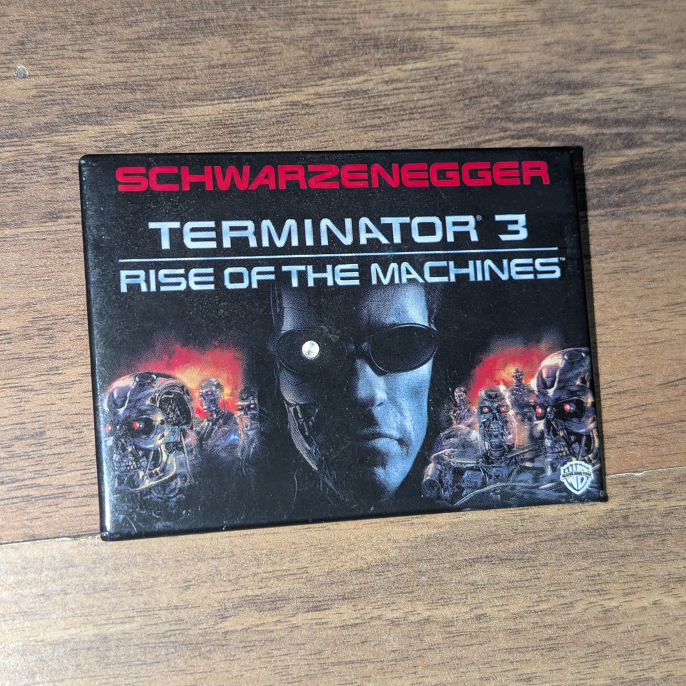 Vintage 2003 Terminator 3 Rise Of The Machines Movie Promo Light-up Pin Arnold